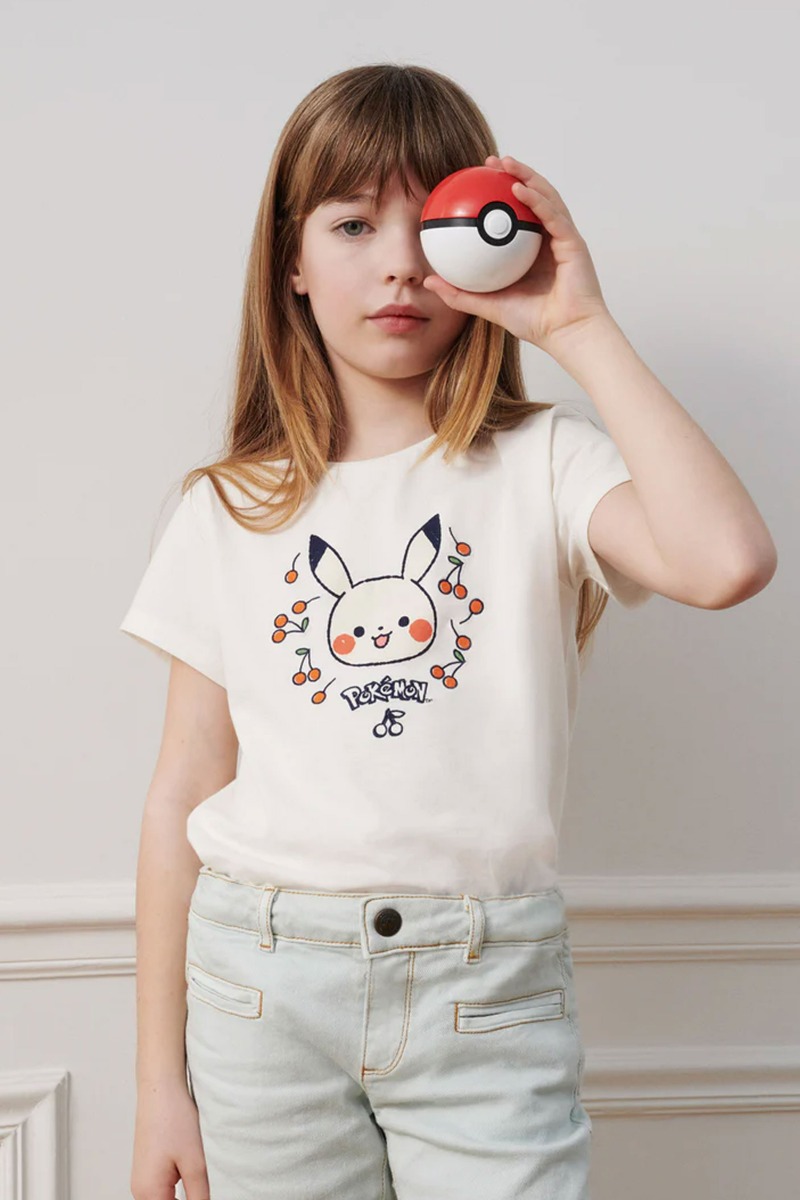 [Bonpoint X Pokémon 한정판] 여아 티셔츠 Aada_102